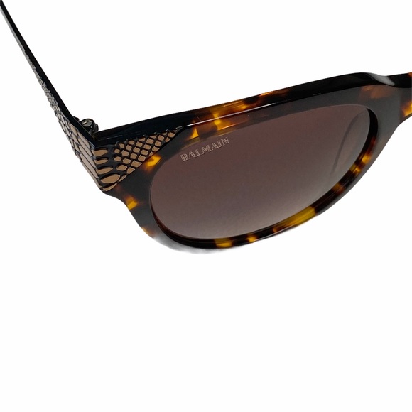 new Balmain ☀︎︎ Cat Eye Sunglasses ☀︎︎ Tortoise Shell Print ☀︎ Brown Lenses ☀︎ - Picture 15 of 16